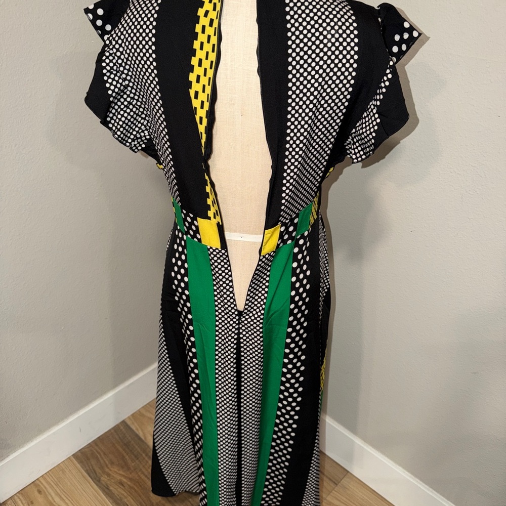 Darling Vintage Polyester Geometric Dress Sz7/8 - Picture 8 of 8